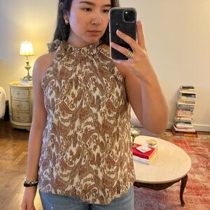 Paisley printed halter top